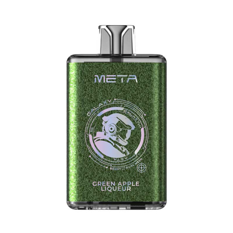 META Galaxy Jednorazowy e-papieros 9000 Buchów o smaku Green Apple Liqueur 19 ml