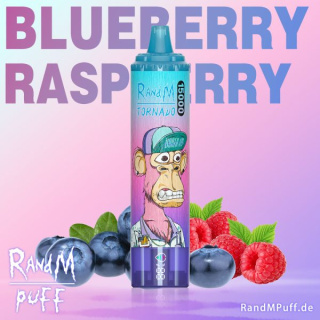 RandM Tornado Jednorazowy e-papieros 15000 Buchów o smaku BLUEBERRY RAPSBERRY 25 ml