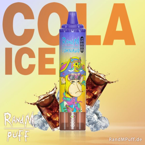 RandM Tornado Jednorazowy e-papieros 15000 Buchów o smaku COLA ICE 25 ml