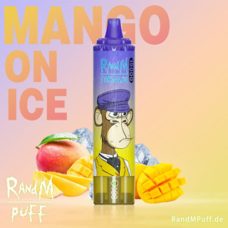 RandM Tornado Jednorazowy e-papieros 15000 Buchów o smaku MANGO ON ICE 25 ml