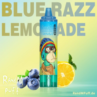 RandM Tornado Jednorazowy e-papieros 15000 Buchów o smaku Blue Razz Lemoniade 25 ml