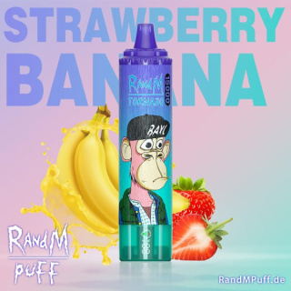 RandM Tornado Jednorazowy e-papieros 15000 Buchów o smaku STRAWBERRY BANANA 25 ml