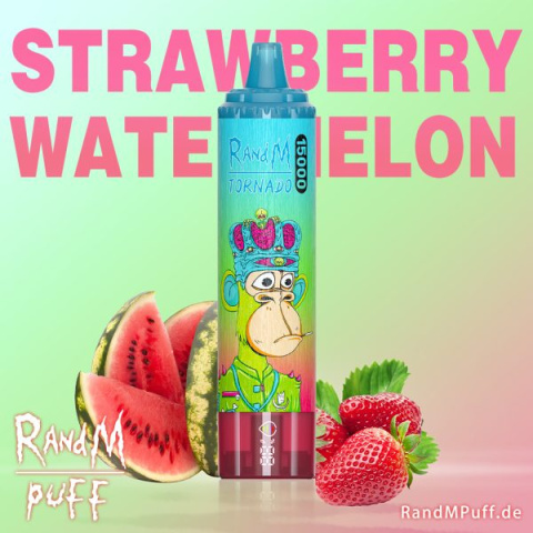 RandM Tornado Jednorazowy e-papieros 15000 Buchów o smaku STRAWBERRY WATERMELON 25 ml