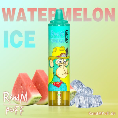 RandM Tornado Jednorazowy e-papieros 15000 Buchów o smaku WATERMELON ICE 25 ml