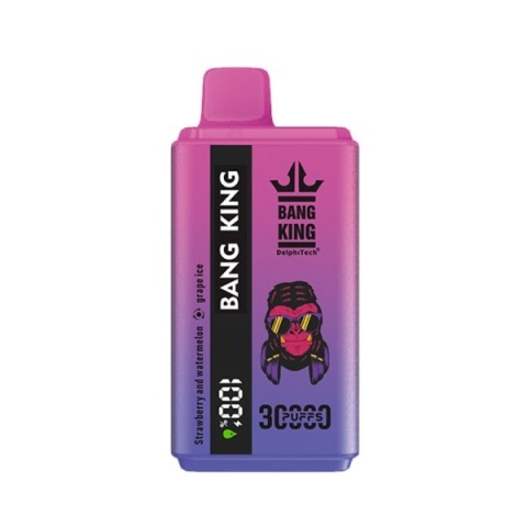 Bang King Jednorazowy e-papieros 30000 Buchów o smaku STRAWBERRY WATERMELON / GRAPE ICE 36 ml Bang King Jednorazowy e-papieros 30000 Buchów o smaku STRAWBERRY WATERMELON / GRAPE ICE 36 ml