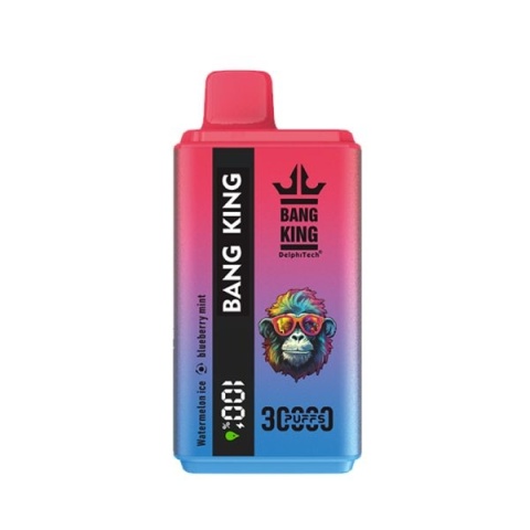 Bang King Jednorazowy e-papieros 30000 Buchów o smaku WATERMELON ICE / BLUEBERRY MINT 36 ml Bang King Jednorazowy e-papieros 30000 Buchów o smaku WATERMELON ICE / BLUEBERRY MINT 36 ml
