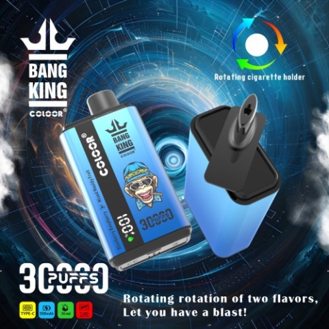 Bang King Jednorazowy e-papieros 30000 Buchów o smaku WATERMELON ICE / BLUEBERRY MINT 36 ml Bang King Jednorazowy e-papieros 30000 Buchów o smaku WATERMELON ICE / BLUEBERRY MINT 36 ml