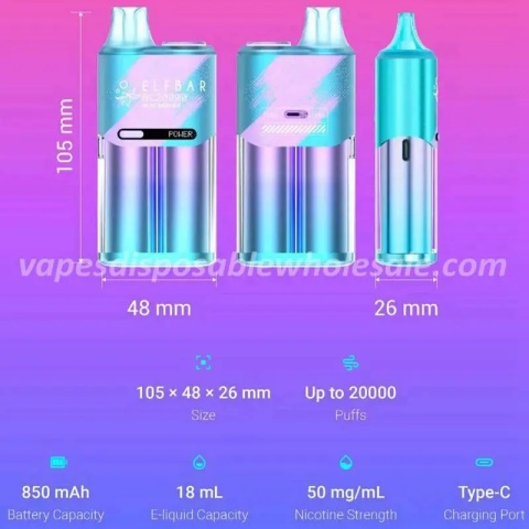 E-papierosy ELFBAR BC20000 Cherry Peach Lemonade