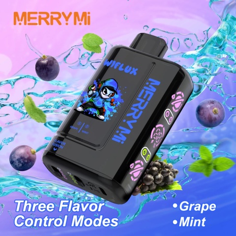 E-papieros MerryMI 24000 Wiflux Grape/Mint