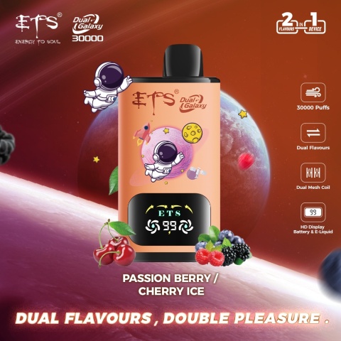 E-papierosy ETS Dual Galaxy 30000 Passion Berry/Cherry Ice