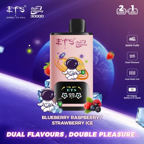 E-papierosy ETS Dual Galaxy 30000 Bluberry Raspberry/Strawberry Ice
