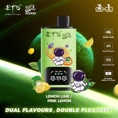 E-papierosy ETS Dual Galaxy 30000 Lemon Lime/Pink Lemon