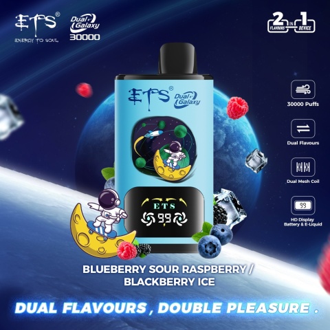 E-papierosy ETS Dual Galaxy 30000 Bluberry Sour Raspberry/Blackberry Ice