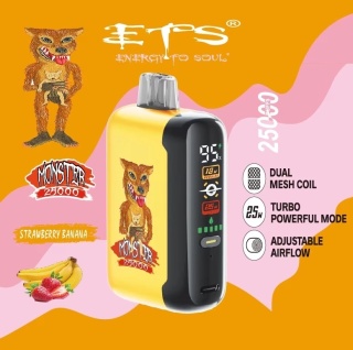 E-papierosy ETS Monster 25000 Strawberry Banana