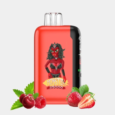 E-papierosy ETS Monster 25000 Strawberry Raspberry Cherry