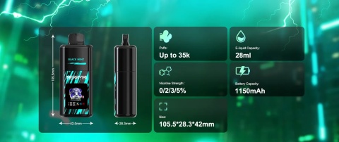 E-papierosy MerryMi Mecha PRO 35000 Cactus Candy