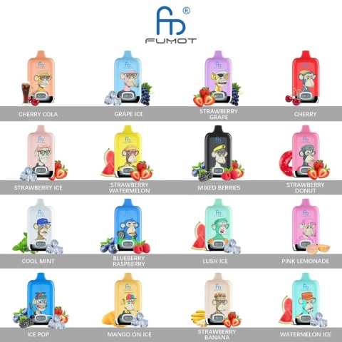 Fumot Digital Box Jednorazowy e-papieros 12000 Buchów o smaku Cherry