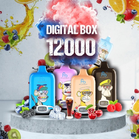 Fumot Digital Box Jednorazowy e-papieros 12000 Buchów o smaku Cool Mint