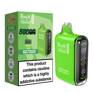 Jednorazowy e-papieros RandM 50 000 Buchów o smaku Kiwi Passion Fruit Guava
