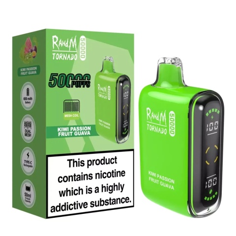 Jednorazowy e-papieros RandM 50 000 Buchów o smaku Kiwi Passion Fruit Guava