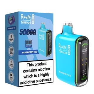 Jednorazowy e-papieros RandM 50 000 Buchów o smaku Bluberry Ice