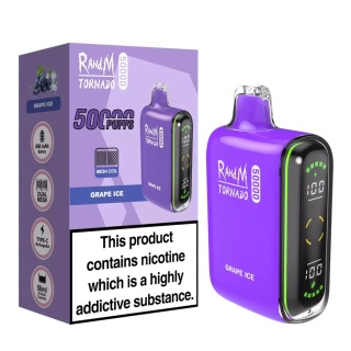 Jednorazowy e-papieros RandM 50 000 Buchów o smaku Grape Ice