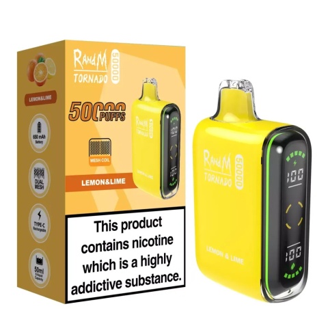 Jednorazowy e-papieros RandM 50 000 Buchów o smaku Lemon Lime