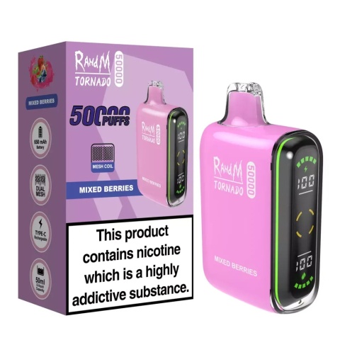 Jednorazowy e-papieros RandM 50 000 Buchów o smaku Mixed Berry