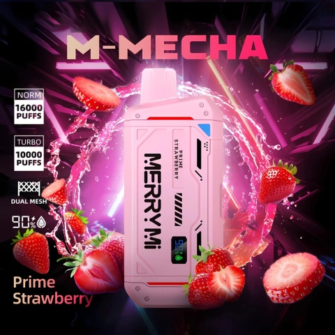 Merry Mi M-Mecha Jednorazowy e-papieros 16000 Buchów o smaku Prime Strawberry