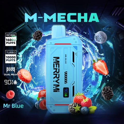 Merry Mi M-Mecha Jednorazowy e-papieros 16000 Buchów o smaku Mr.Blue