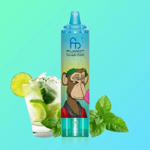 RandM Tornado Jednorazowy e-papieros 15000 Buchów o smaku FRESH MENTHOL MOJITO