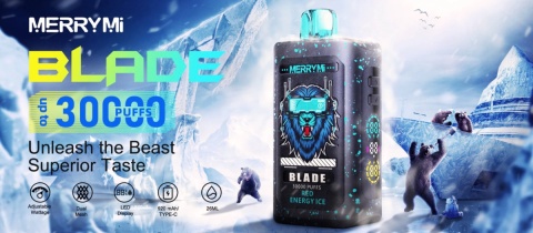 Merry Mi Blade Jednorazowy e-papieros 30000 Buchów o smaku Iced Peach Melon