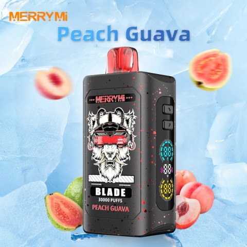Merry Mi Blade Jednorazowy e-papieros 30000 Buchów o smaku Peach Guava