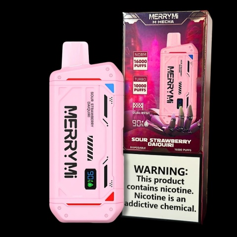 Merry Mi M-Mecha Jednorazowy e-papieros 16000 Buchów o smaku Sour Strawberry Daiquiri