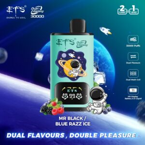 E-papierosy ETS Dual Galaxy 30000 Mr.Black/Blue Razz Ice