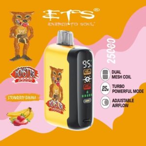 E-papierosy ETS Monster 25000 Strawberry Banana