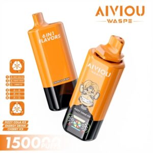 Jednorazowy E-papieros WASPE AIVIOU 6-in-1 150 000 Fizzy Cola Ice & Energy Drink & Cherry Ice