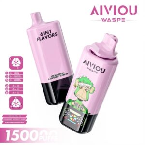 Jednorazowy E-papieros WASPE AIVIOU 6-in-1 150 000 Red Bull Cola Ice & Strawberry Raspberry Cherry & Blackberry Dragon Fruit