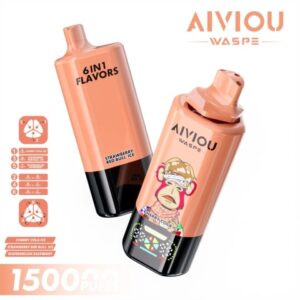 Jednorazowy E-papieros WASPE AIVIOU 6-in-1 150 000 Cherry Cola Ice & Strawberry Red Bull Ice & Watermelon Raspberry