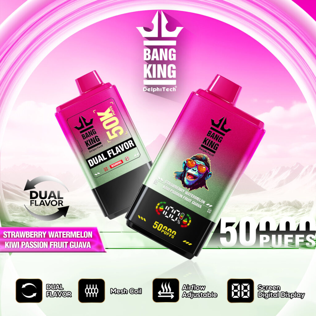 Bang King 50000 E Papieros Jednorazowy o smaku Strawberry Watermelon / Kiwi Passion Fruit Guava