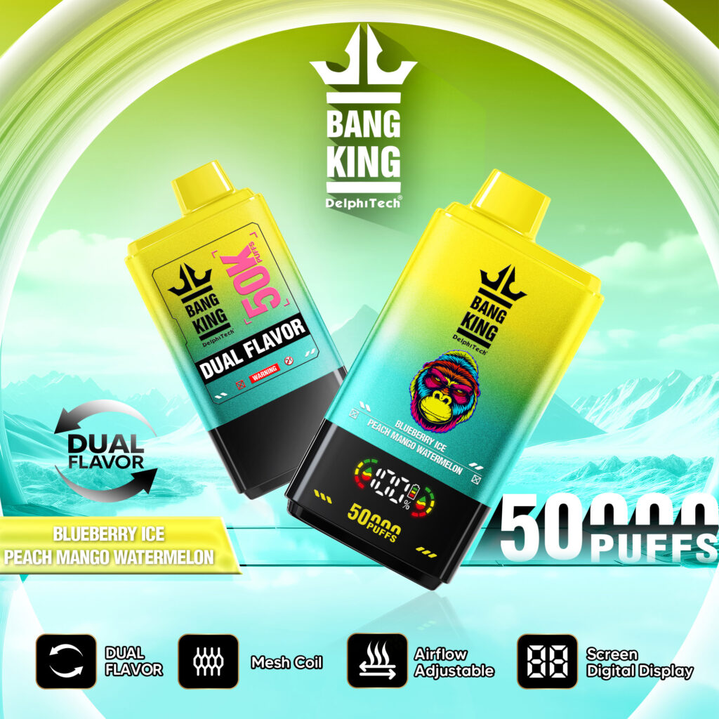 Bang King 50000 E Papieros Jednorazowy o smaku Bluberry Ice / Peach Mango Watermelon