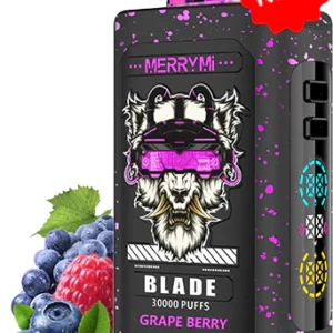 Merry Mi Blade Jednorazowy e-papieros 30000 Buchów o smaku Grape berry