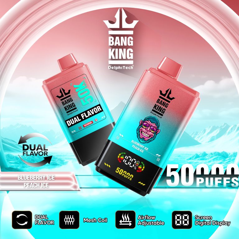 Bang King 50000 E Papieros Jednorazowy o smaku Bluberry Ice/Peach Ice
