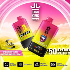 Bang King 50000 E Papieros Jednorazowy o smaku Strawberry Mango/ Watermelon Bubble Gum