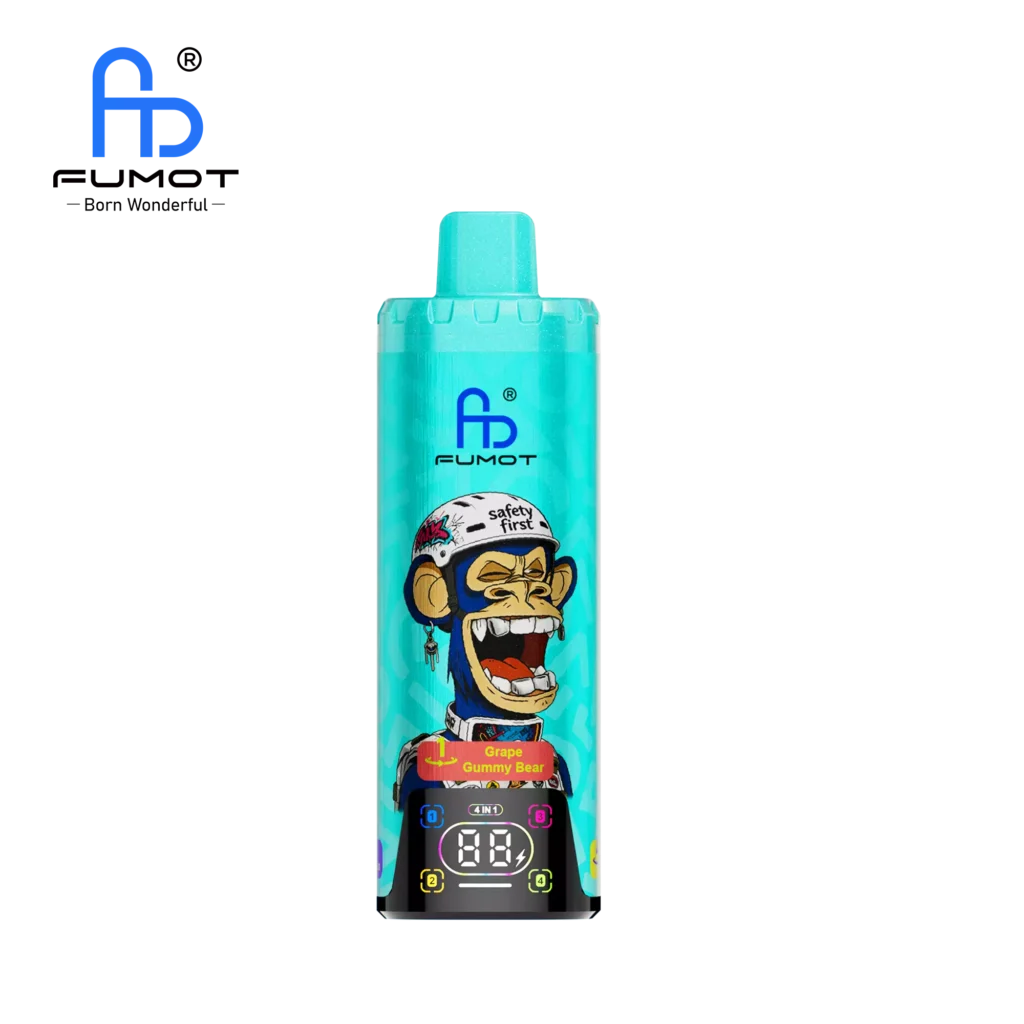 E-papierposy Fumot 80 000 ECO 4in1 Grape Gummy Bear & Blueberry Hubba Bubba & Watermelon Bubblegum & Skittles