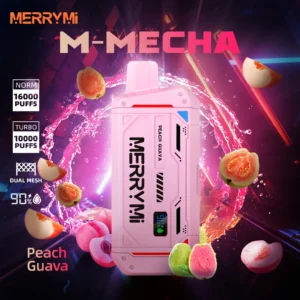 Merry Mi M-Mecha Jednorazowy e-papieros 16000 Buchów o smaku Peach Guava